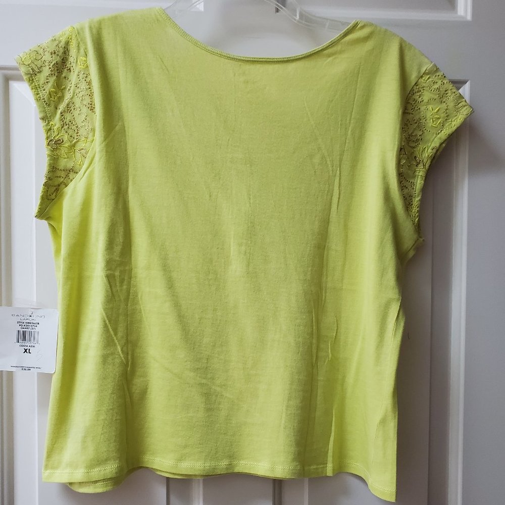 BANDOLINO CELERY GREEN LIGHT TOP - Picture 4 of 5